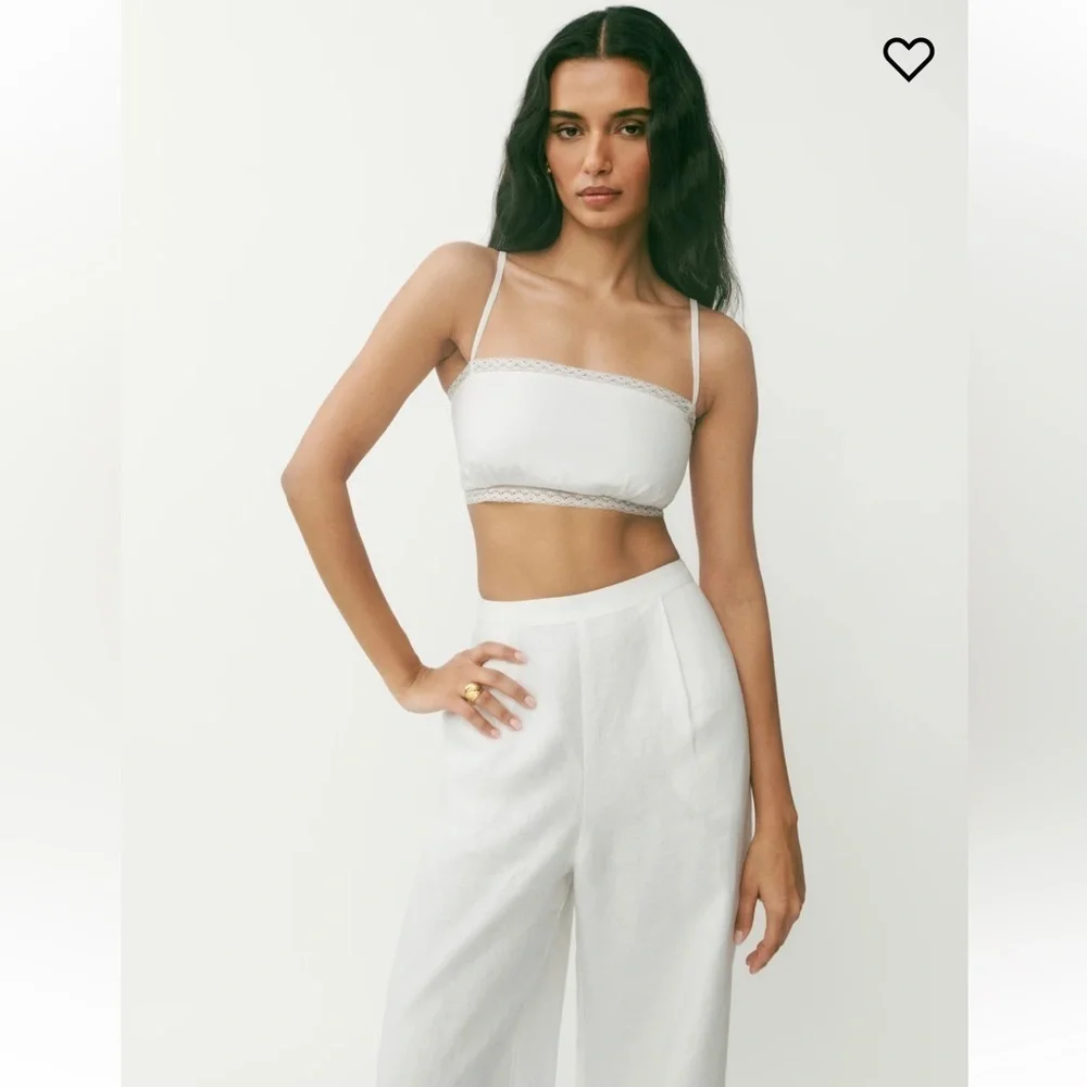 Reformation violet linen two piece